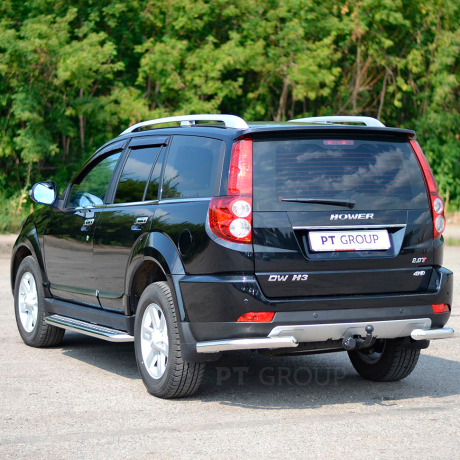 Защита заднего бампера угловая d63мм (НПС) GREAT WALL HOVER H3 (2017-н.в.) купить недорого с доставкой в Барнаул